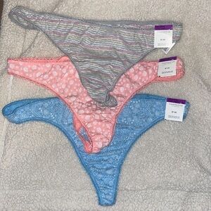 Charter Club Intimates Bundle Three Design Thong Underwear size XXL